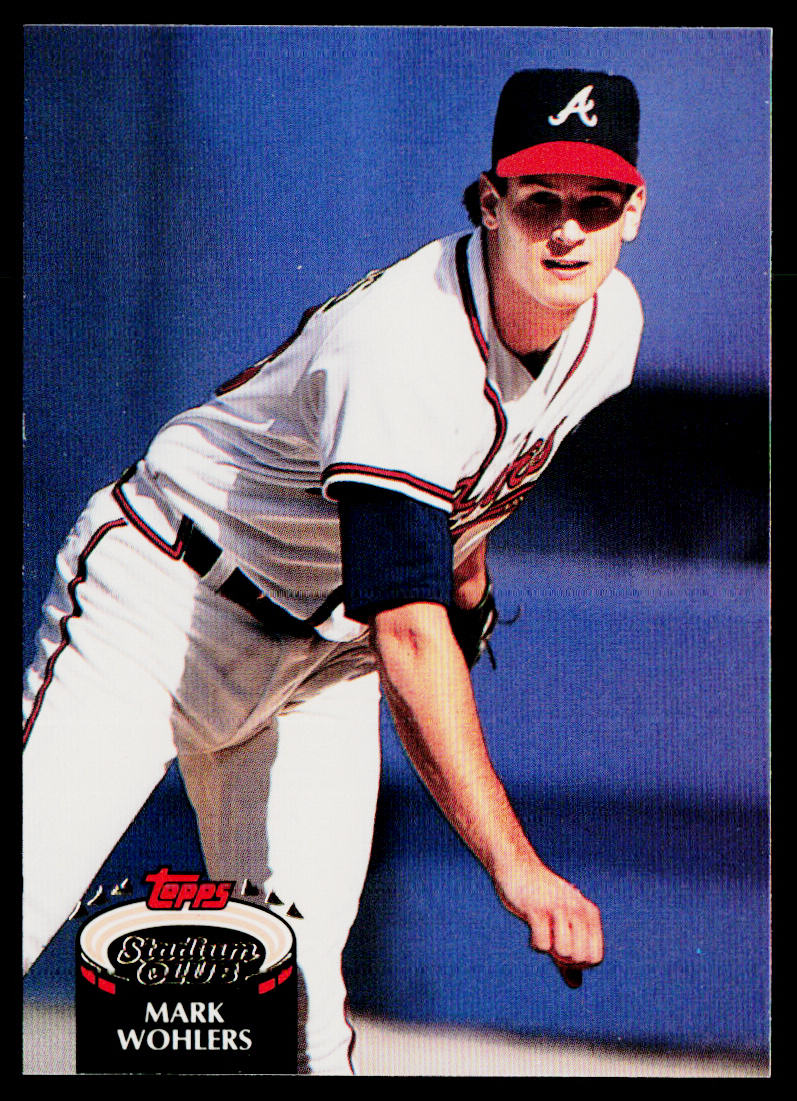 Mark Wohlers 1992 Stadium Club #217 Atlanta Braves