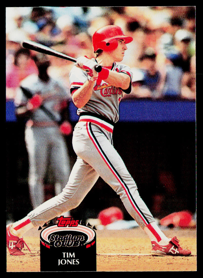 Tim Jones 1992 Stadium Club #206 St. Louis Cardinals