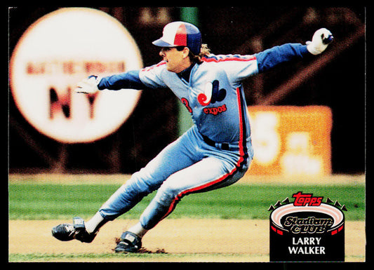 Larry Walker 1992 Stadium Club #256 Montreal Expos