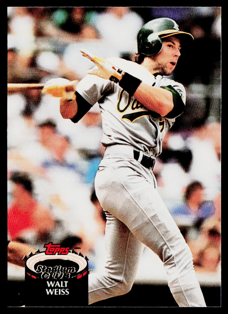 Walt Weiss 1992 Stadium Club #248b Oakland Athletics