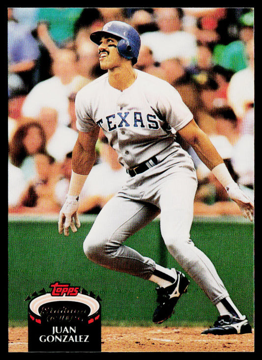 Juan Gonzalez 1992 Stadium Club #240 Texas Rangers