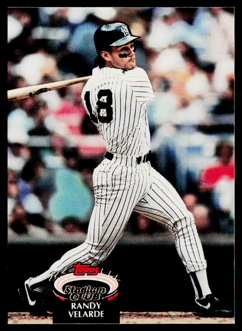 Randy Velarde 1992 Stadium Club #237 New York Yankees