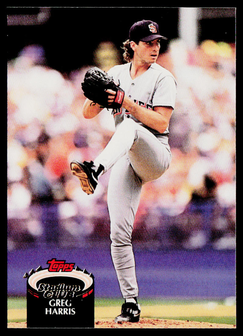 Greg Harris 1992 Stadium Club #275 San Diego Padres