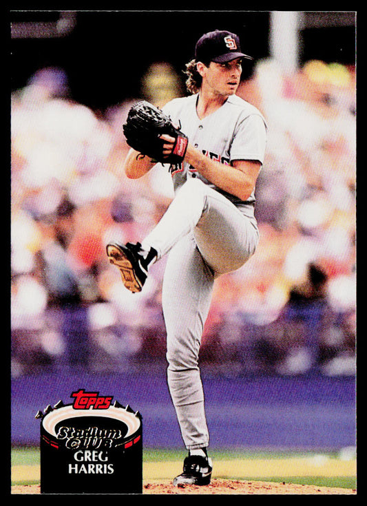 Greg Harris 1992 Stadium Club #275 San Diego Padres