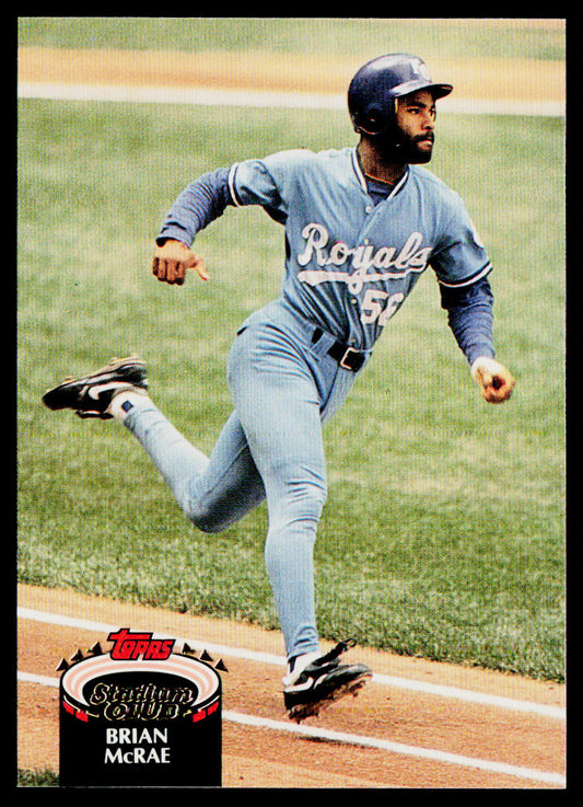 Brian McRae 1992 Stadium Club #270b Kansas City Royals