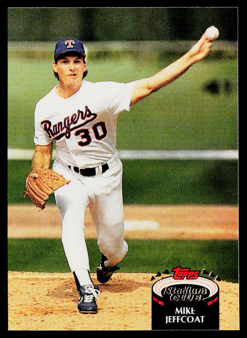 Mike Jeffcoat 1992 Stadium Club #265 Texas Rangers