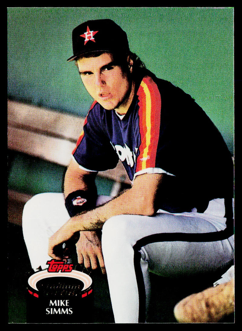 Mike Simms 1992 Stadium Club #262 Houston Astros