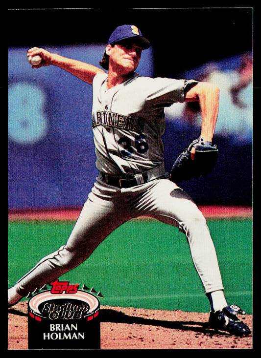 Brian Holman 1992 Stadium Club #295 Seattle Mariners
