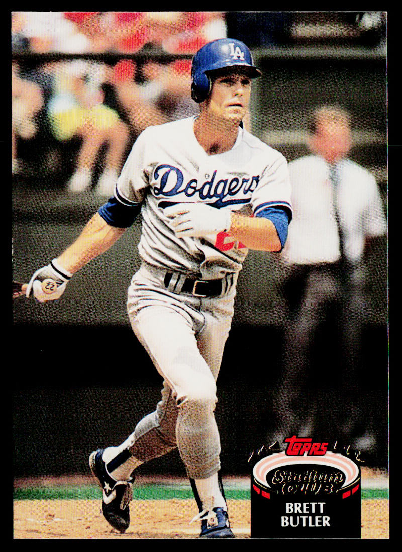 Brett Butler 1992 Stadium Club #292b Los Angeles Dodgers