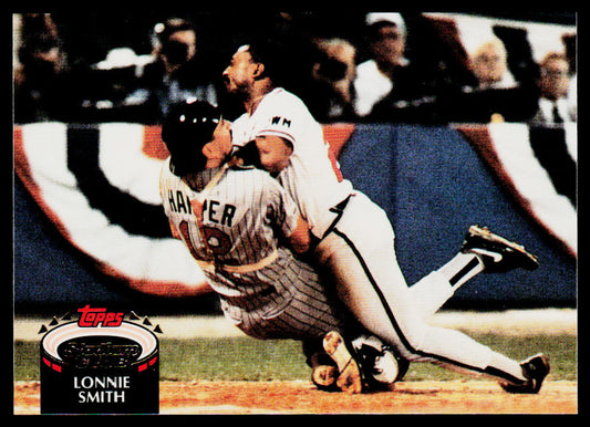 Lonnie Smith 1992 Stadium Club #282 Atlanta Braves