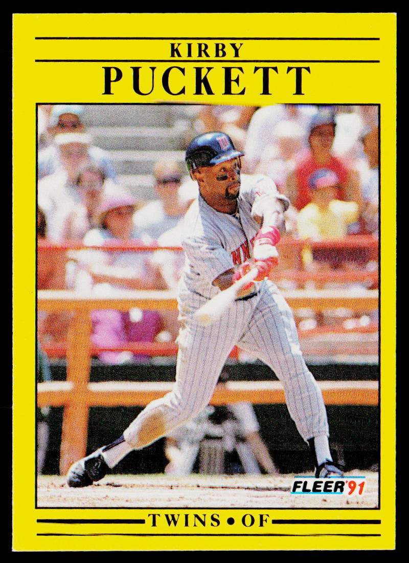 Kirby Puckett 1991 Fleer #623a Minnesota Twins