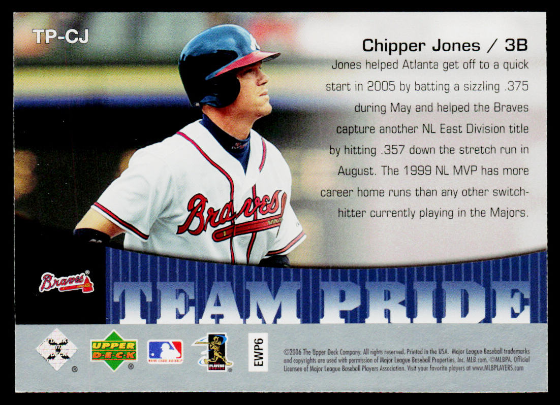 Chipper Jones 2006 Upper Deck Team Pride #TP-CJ Atlanta Braves