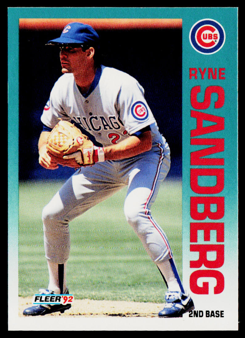 Ryne Sandberg 1992 Fleer #389b Chicago Cubs