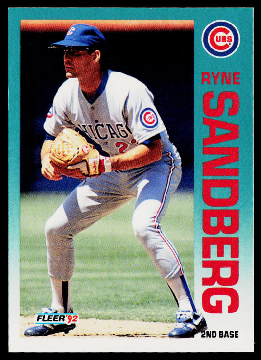 Ryne Sandberg 1992 Fleer #389b Chicago Cubs