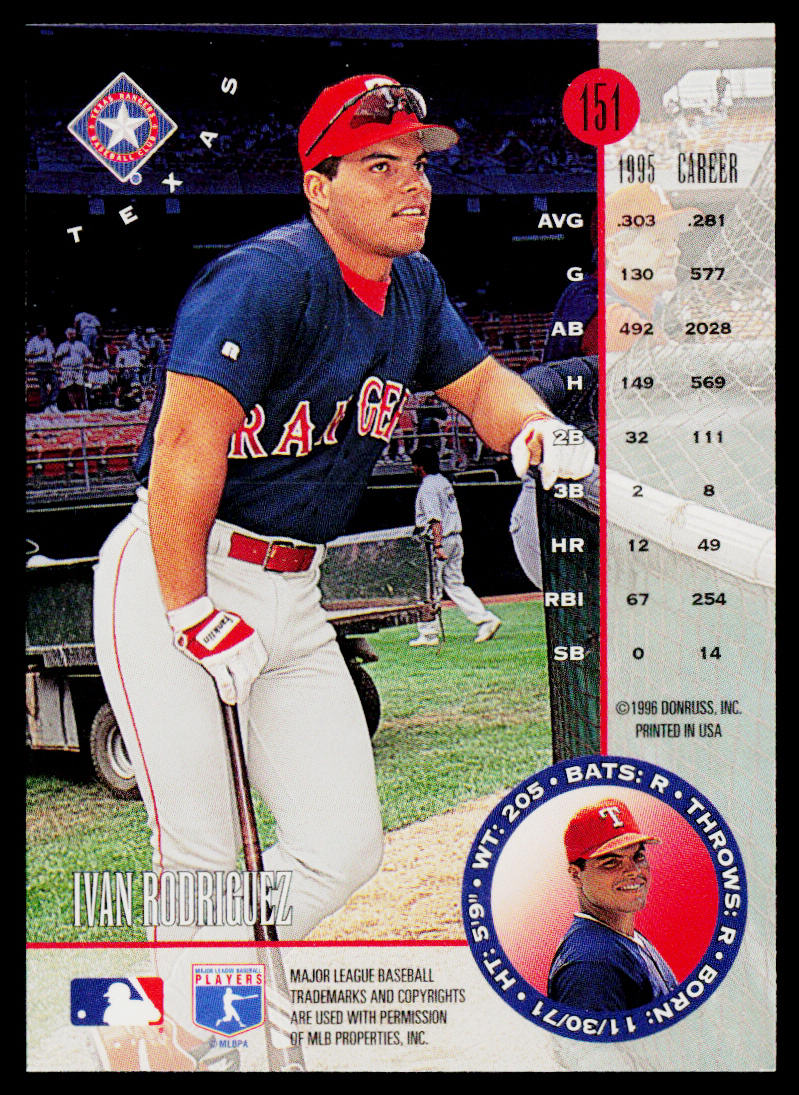 Ivan Rodriguez 1996 Leaf #151 Texas Rangers