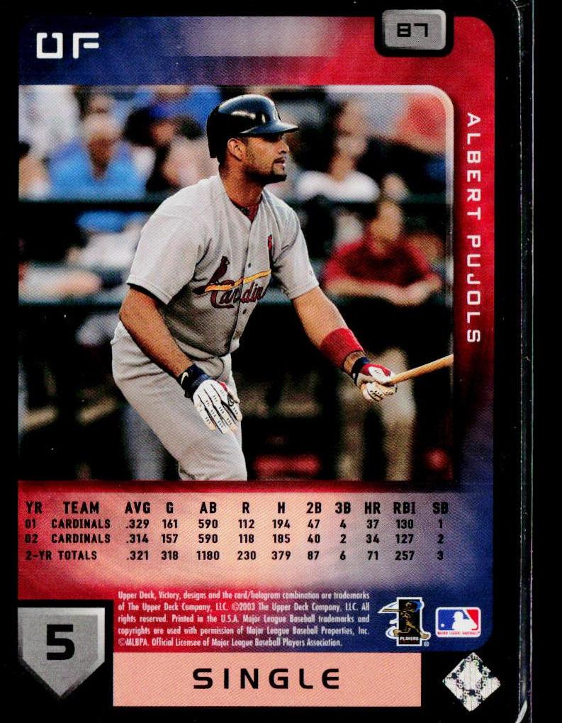 Albert Pujols 2003 Upper Deck Victory #87 St. Louis Cardinals
