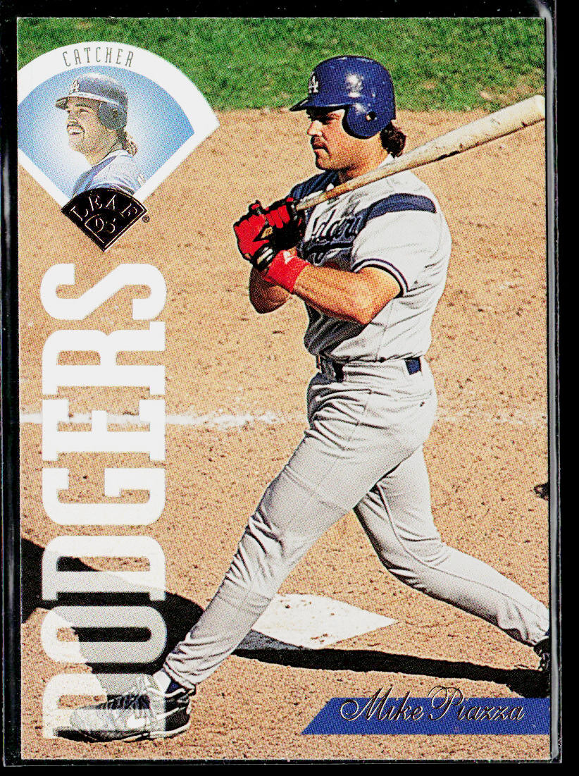 Mike Piazza 1995 Leaf #218 Los Angeles Dodgers