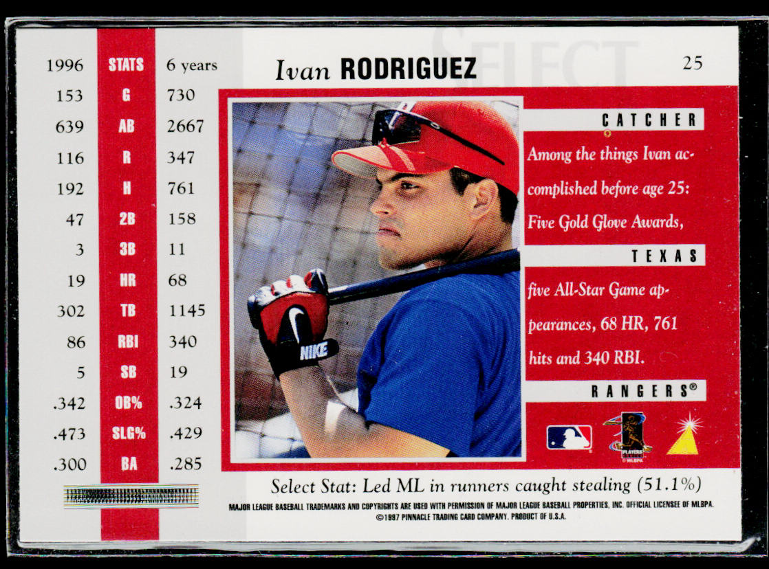 Ivan Rodriguez 1997 Select #25 Texas Rangers