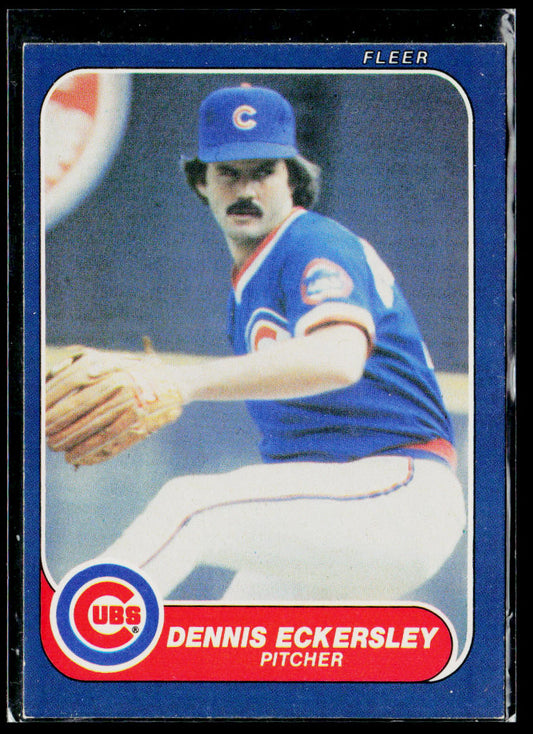 Dennis Eckersley 1986 Fleer #368 Chicago Cubs