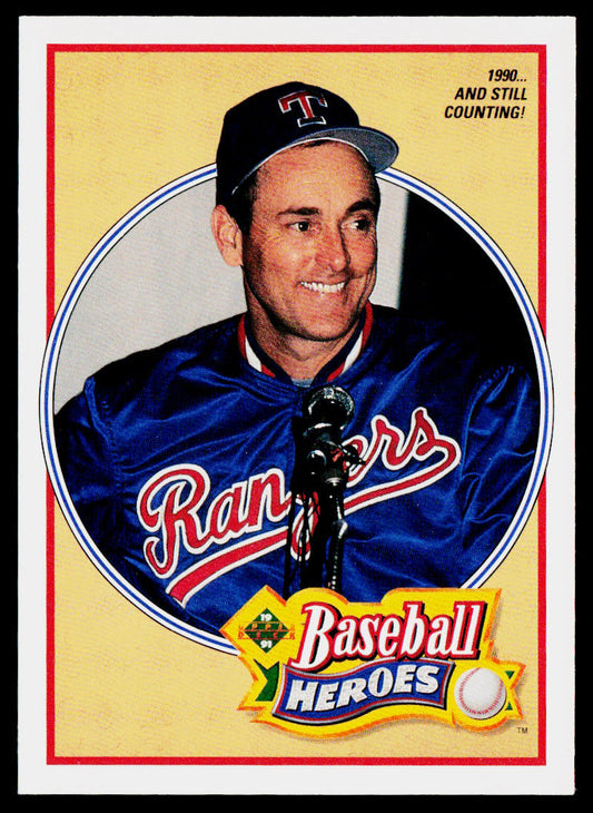 Nolan Ryan 1991 Upper Deck Baseball Heroes: Nolan Ryan #17 Texas Rangers