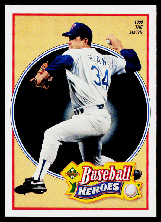 Nolan Ryan 1991 Upper Deck Baseball Heroes: Nolan Ryan #16 Texas Rangers