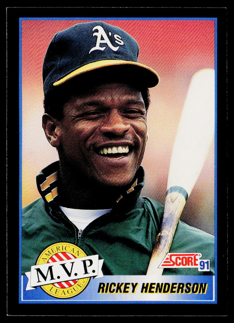 Rickey Henderson 1991 Score #875 Oakland Athletics