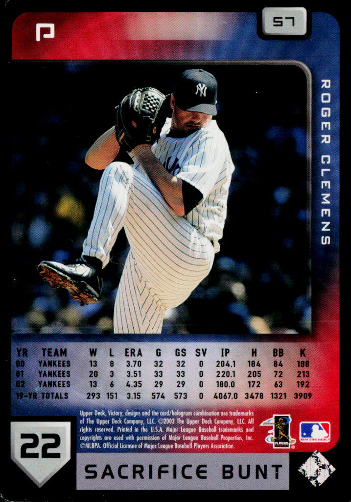 Roger Clemens 2003 Upper Deck Victory #57 New York Yankees