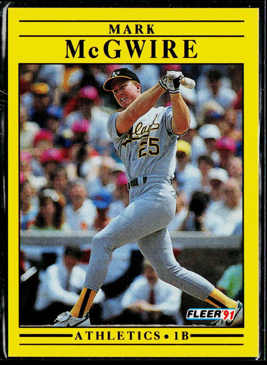 Mark McGwire 1991 Fleer #17 Oakland Athletics