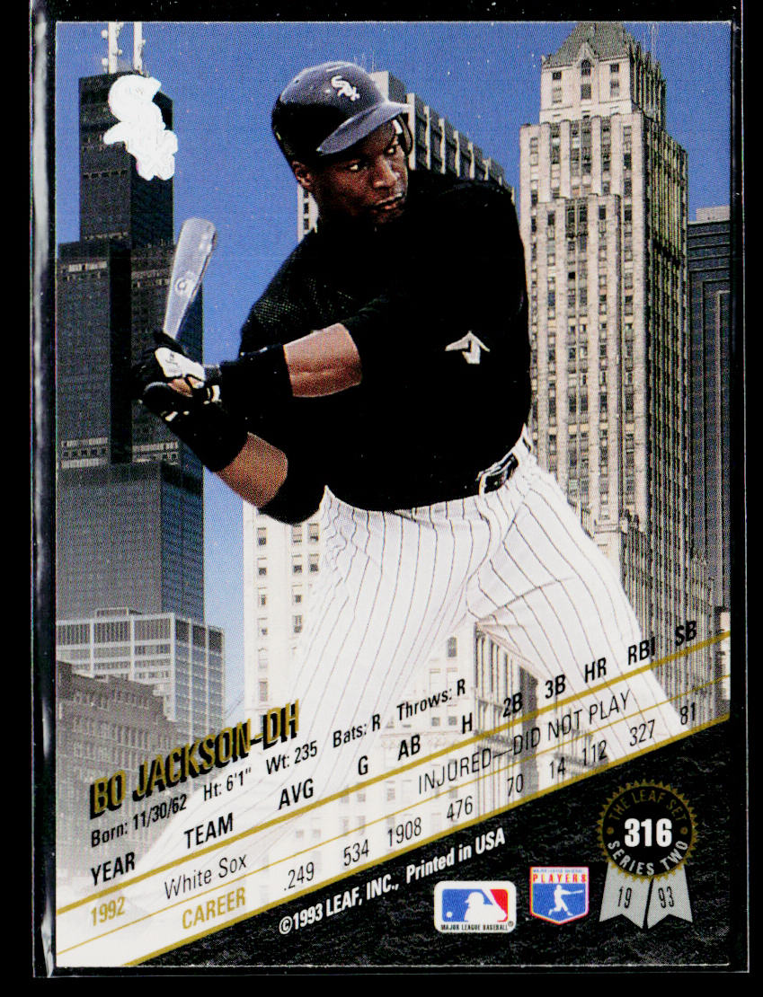 Bo Jackson 1993 Leaf #316 Chicago White Sox