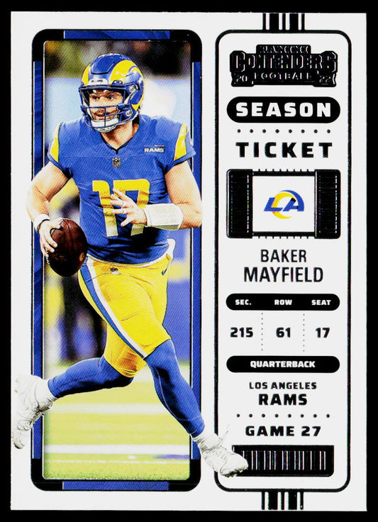 Baker Mayfield 2022 Panini Contenders #14 Los Angeles Rams
