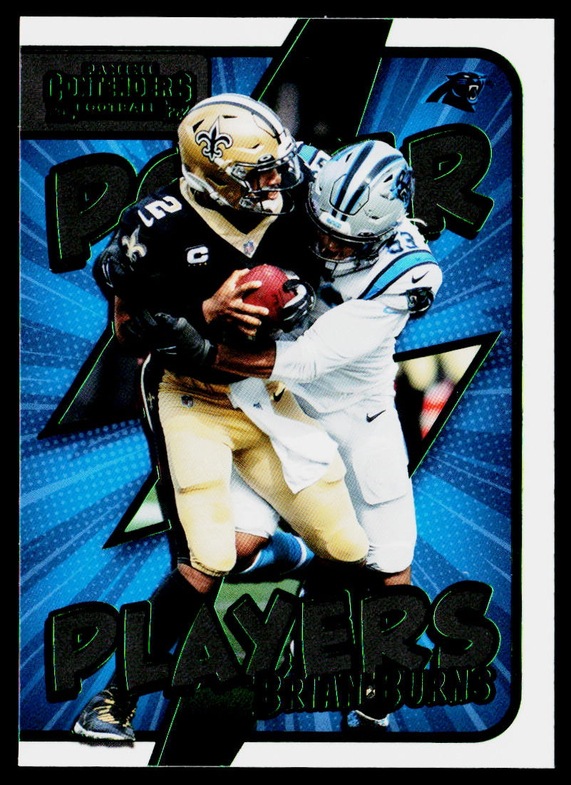 Brian Burns 2022 Panini Contenders Power Players Emerald #PWR-BBU