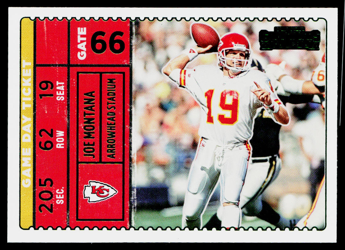 Joe Montana 2022 Panini Contenders Game Day Ticket #GDT-JMO Kansas City Chiefs