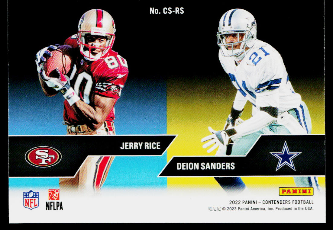 Jerry Rice / Deion Sanders 2022 Panini Contenders Contenders Series #CS-RS