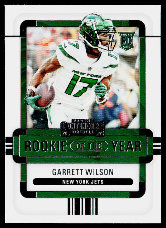 Garrett Wilson 2022 Panini Contenders Rookie of the Year Emerald #ROY-GWI