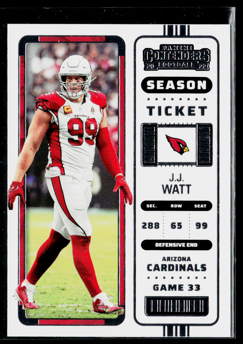 J.J. Watt 2022 Panini Contenders #4 Arizona Cardinals