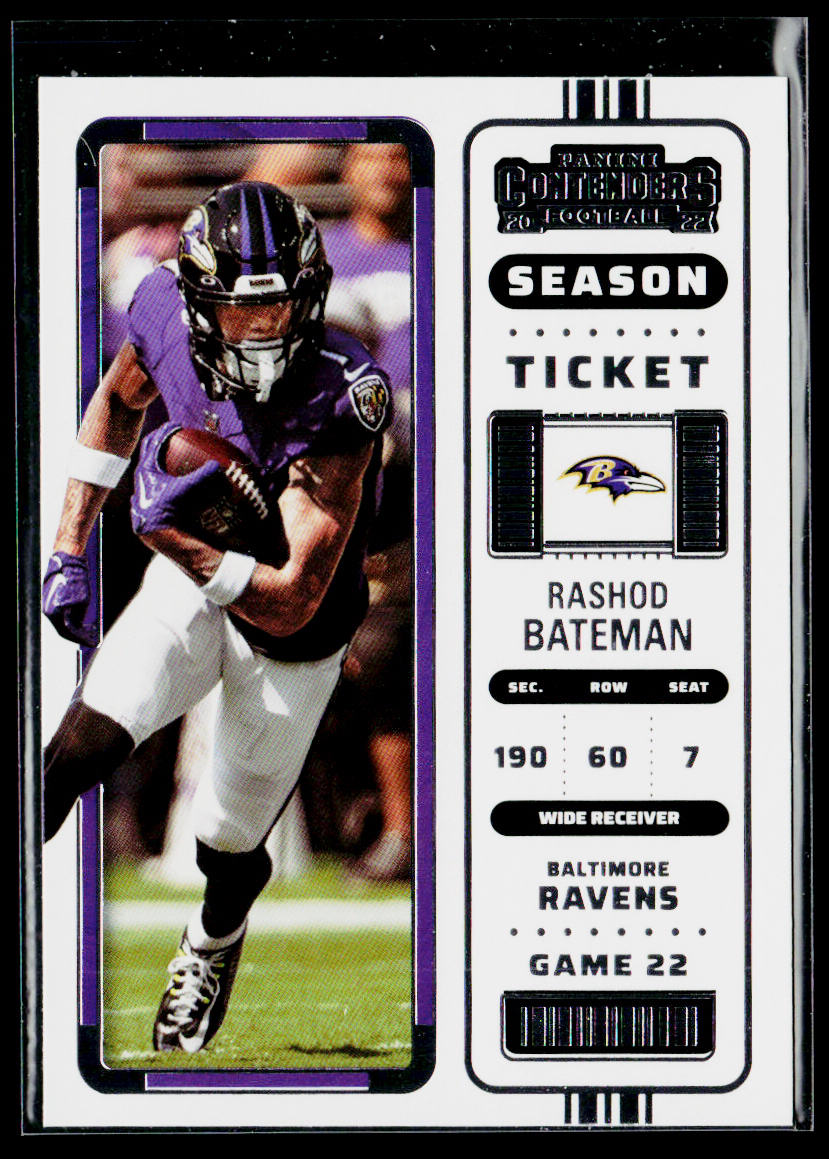 Rashod Bateman 2022 Panini Contenders #6 Baltimore Ravens
