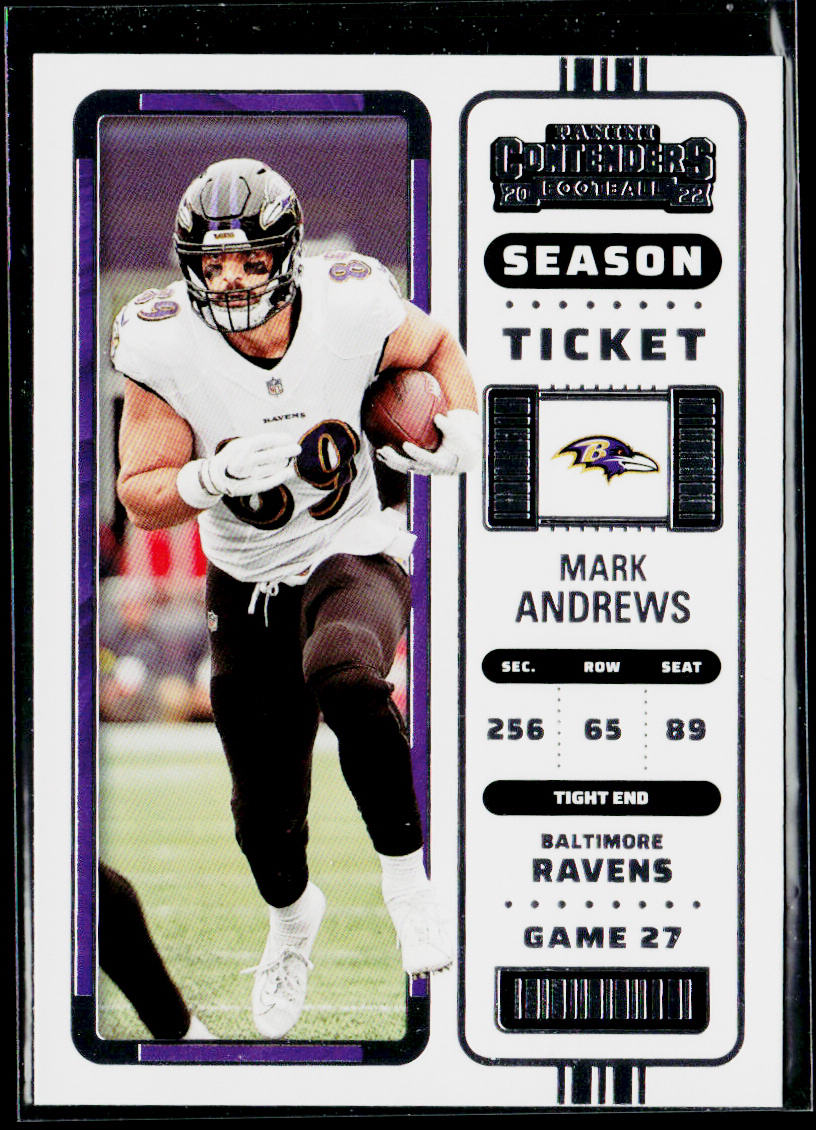 Mark Andrews 2022 Panini Contenders #7 Baltimore Ravens