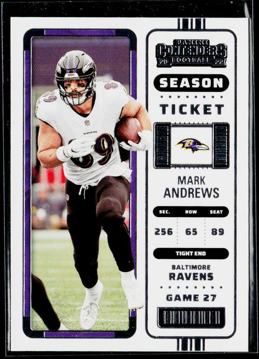 Mark Andrews 2022 Panini Contenders #7 Baltimore Ravens