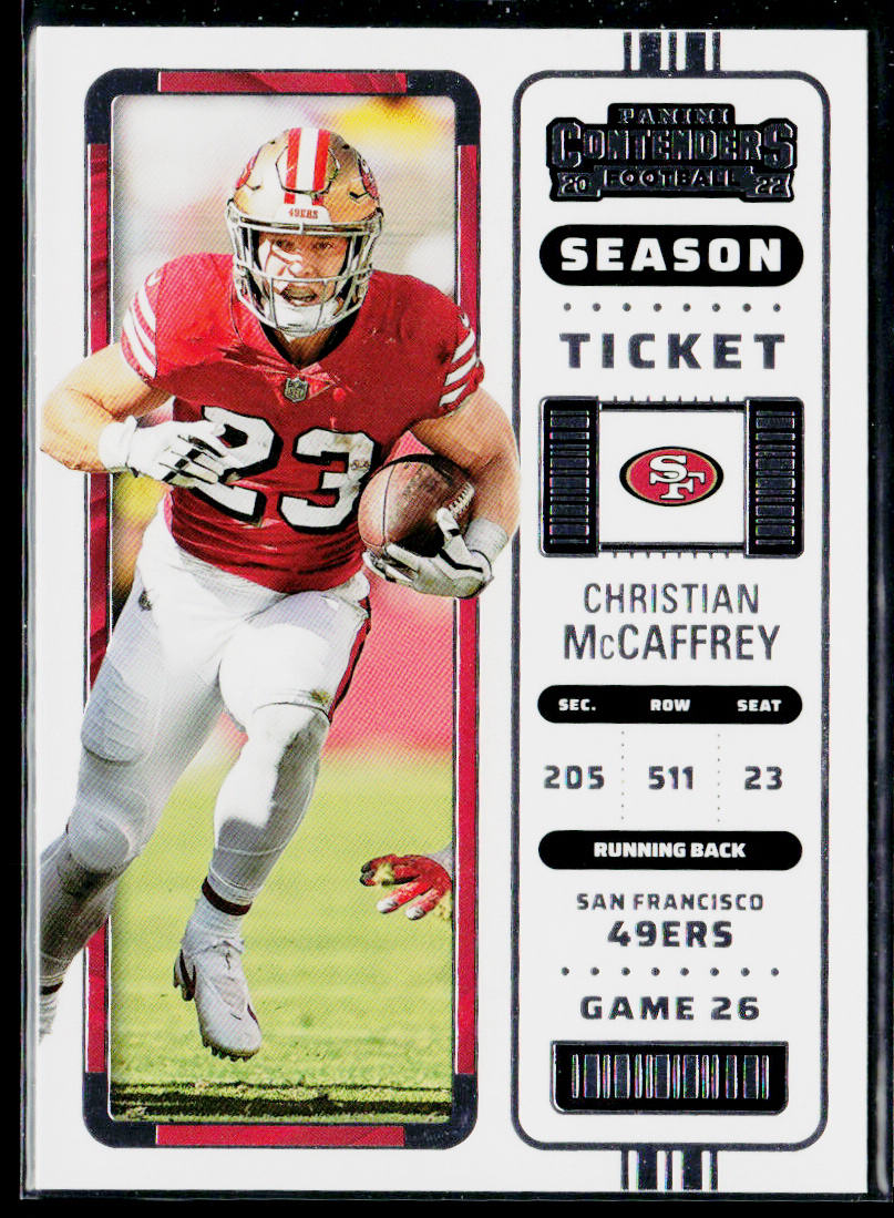 Christian McCaffrey 2022 Panini Contenders #15 San Francisco 49ers