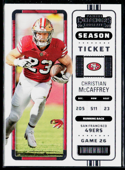 Christian McCaffrey 2022 Panini Contenders #15 San Francisco 49ers