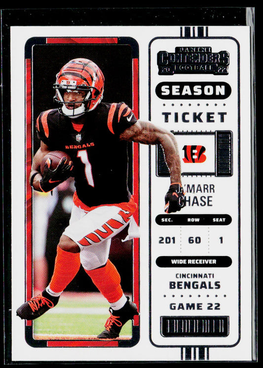 Ja'Marr Chase 2022 Panini Contenders #18 Cincinnati Bengals