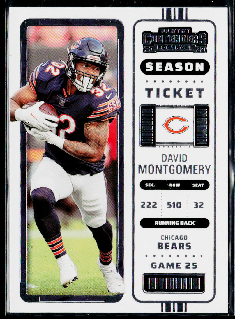 David Montgomery 2022 Panini Contenders #22 Chicago Bears