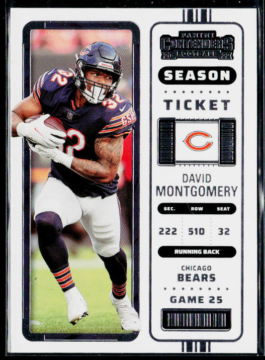 David Montgomery 2022 Panini Contenders #22 Chicago Bears