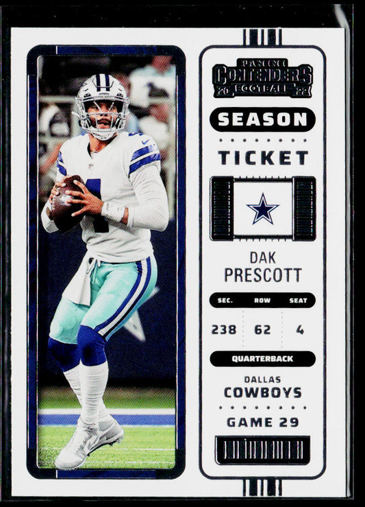 Dak Prescott 2022 Panini Contenders #27 Dallas Cowboys