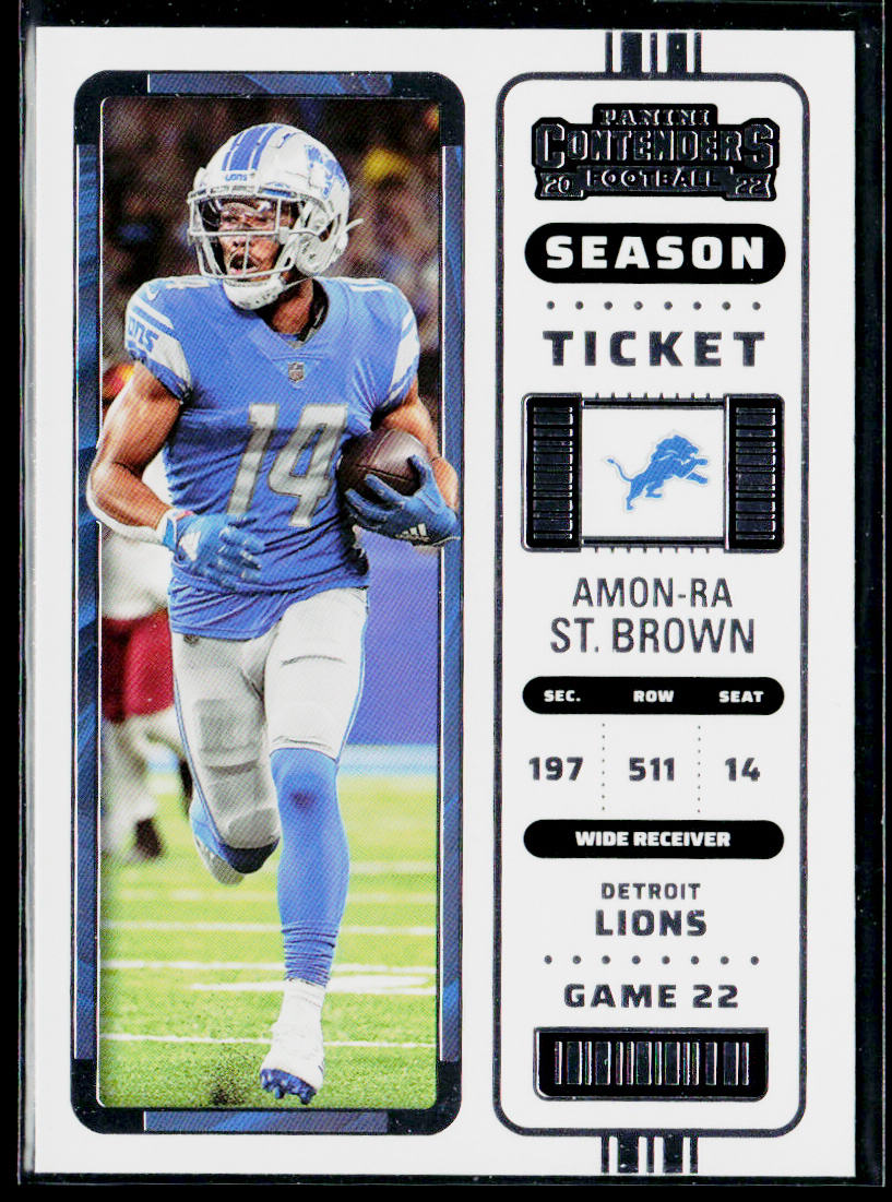 Amon-Ra St. Brown 2022 Panini Contenders #36 Detroit Lions