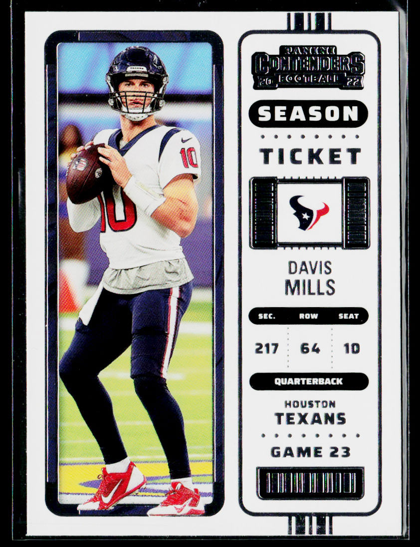 Davis Mills 2022 Panini Contenders #37 Houston Texans