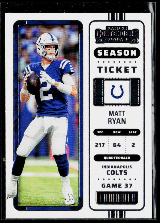 Matt Ryan 2022 Panini Contenders #43 Indianapolis Colts