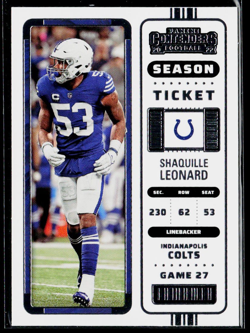 Shaquille Leonard 2022 Panini Contenders #46 Indianapolis Colts