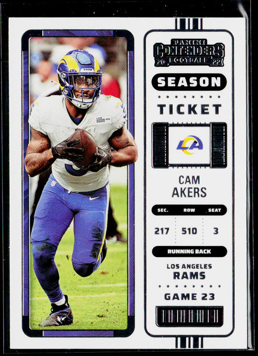 Cam Akers 2022 Panini Contenders #48 Los Angeles Rams
