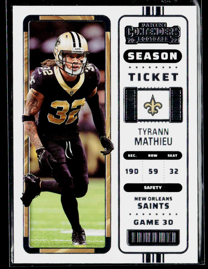 Tyrann Mathieu 2022 Panini Contenders #65 New Orleans Saints